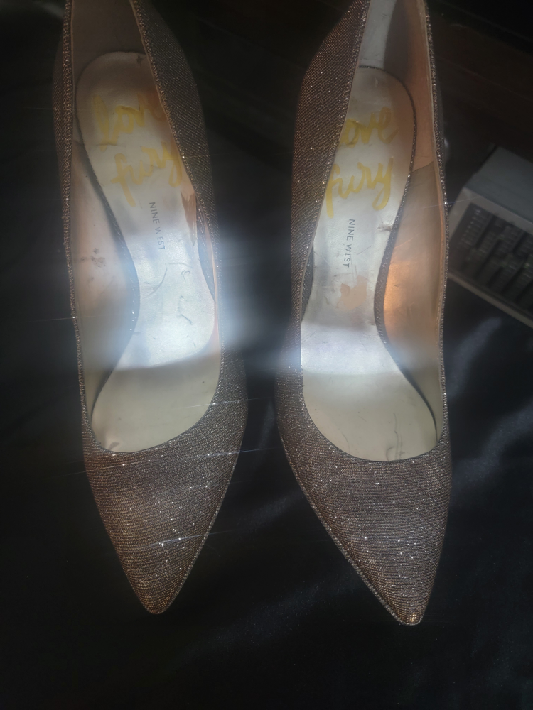 Nine West Lovefury Heels Size 10 Dark Grey