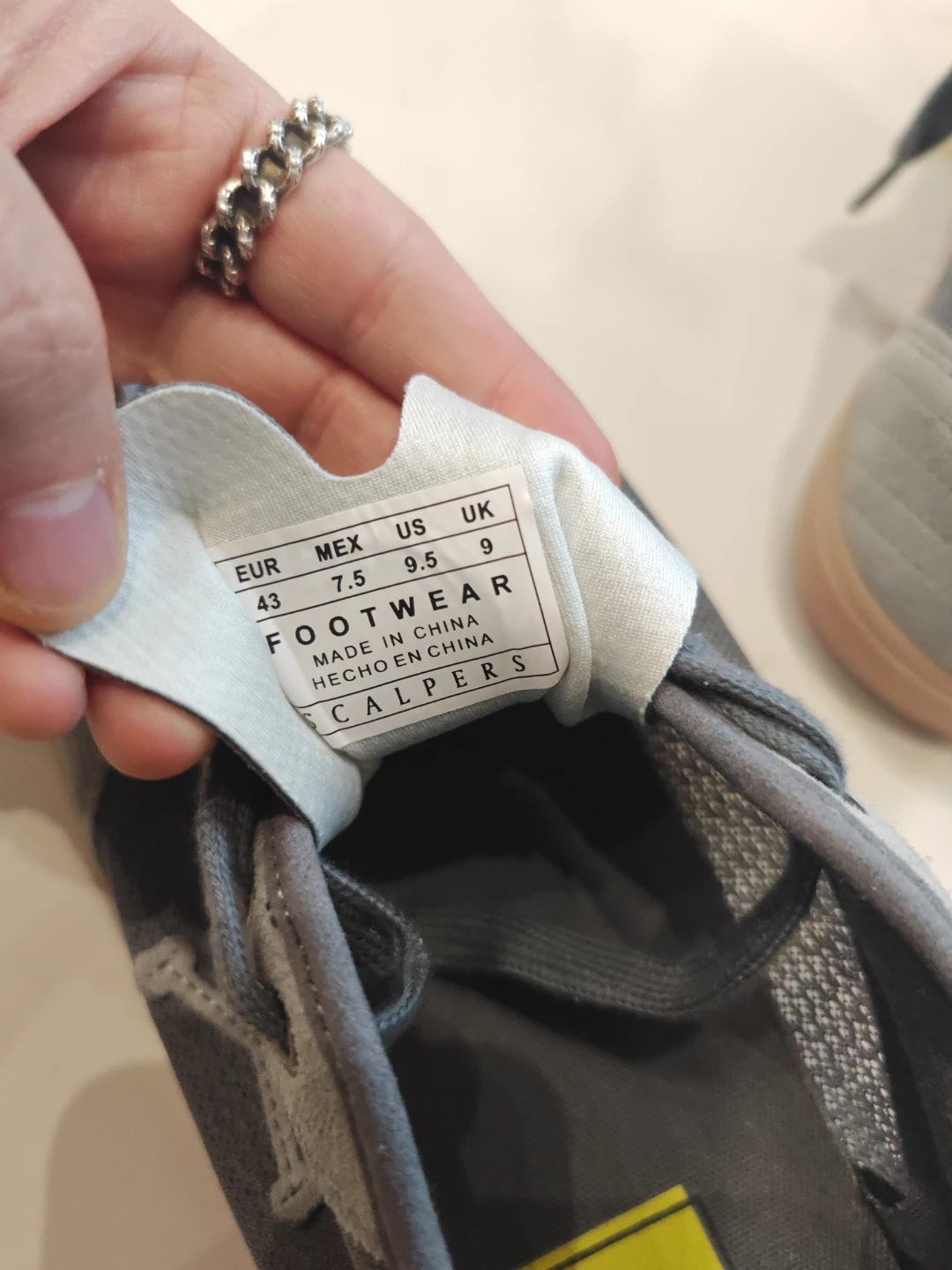 BNew Men’s Scalpers Grey Sneakers w/ Skull Logo Size 9.5 - photo 5