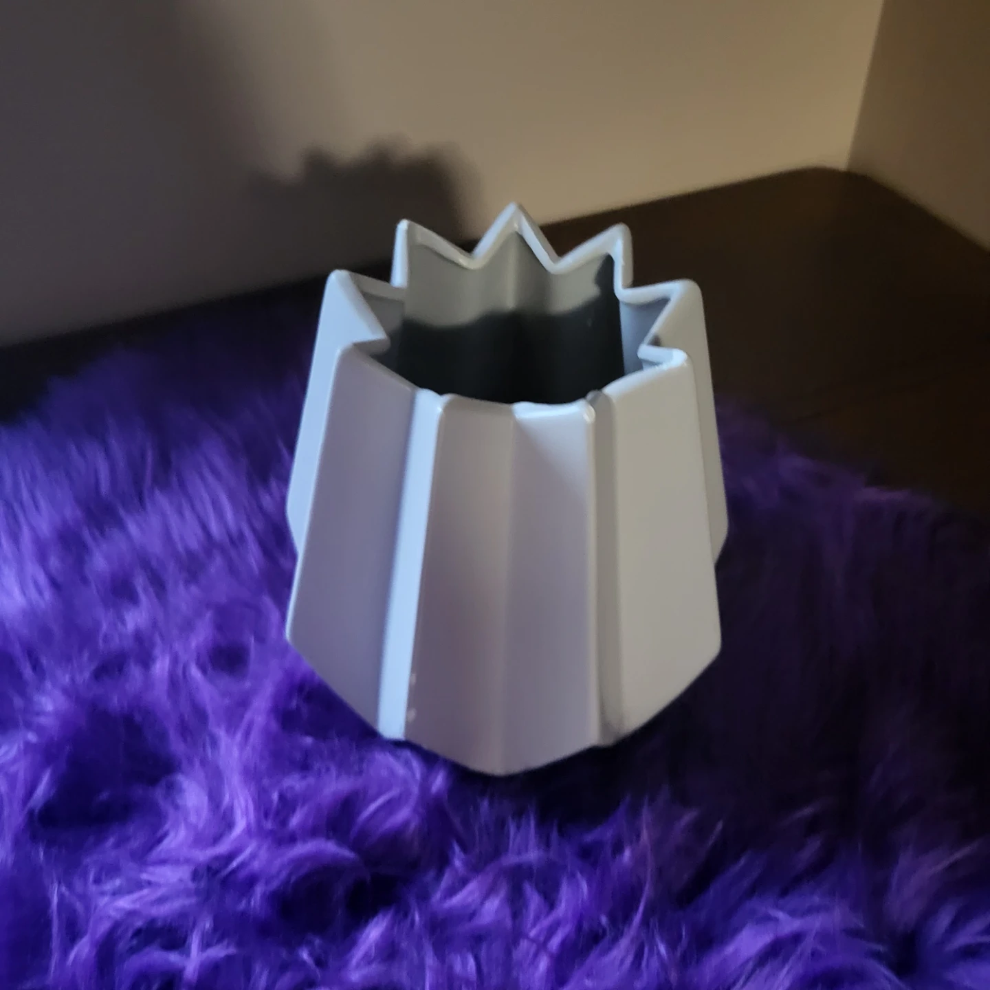 White Geometric Planter Vase