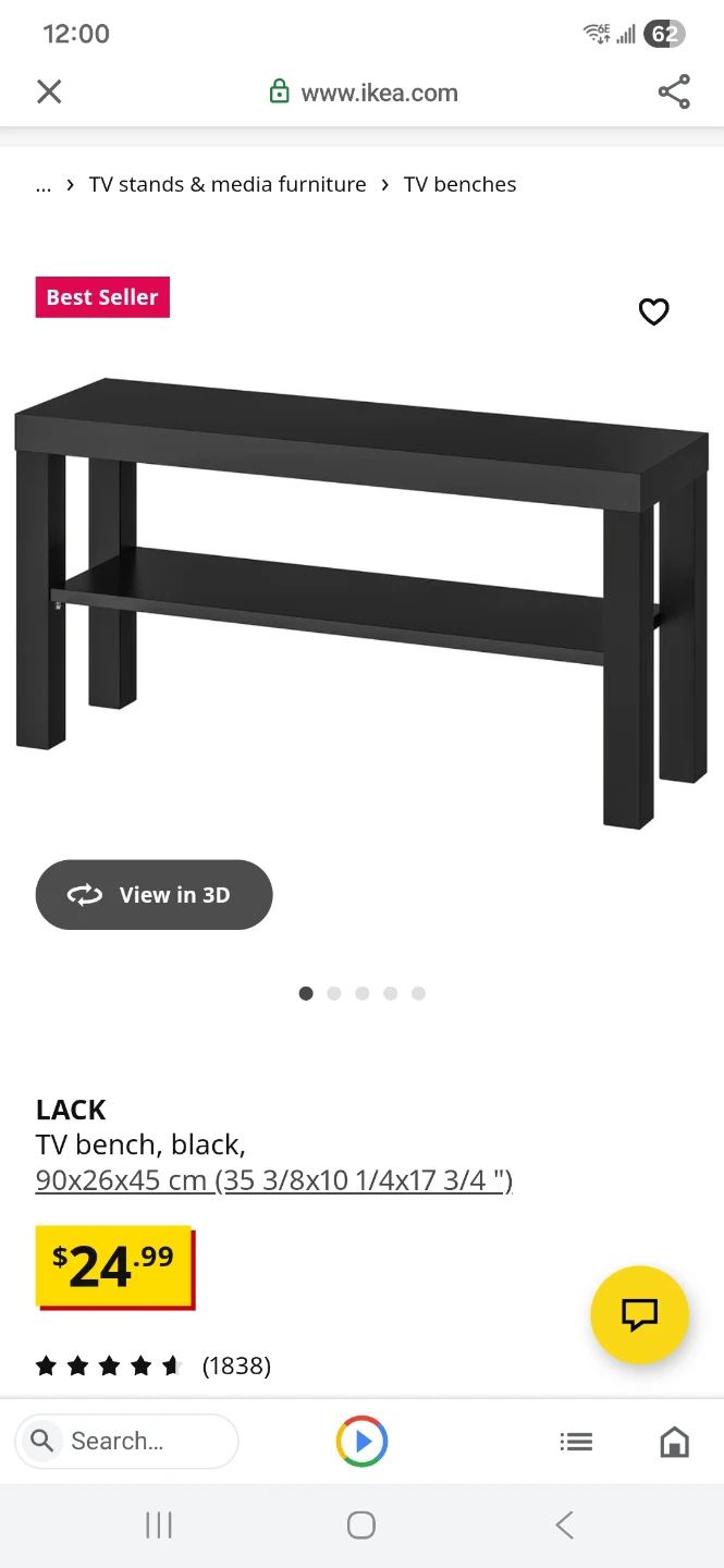 IKEA Lack TV Bench - White - photo 3