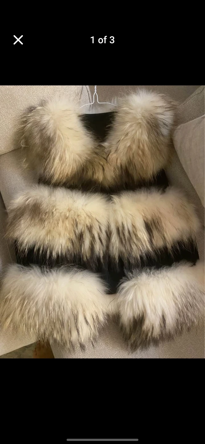Real fur vest.  New. Size S