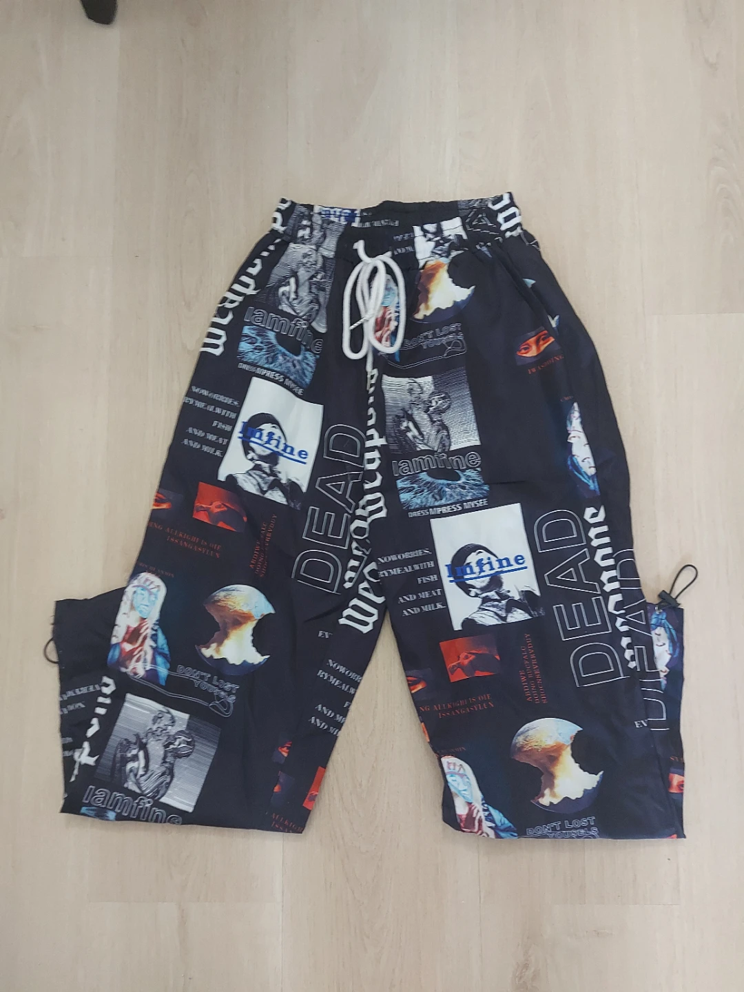 Printed Black Pants