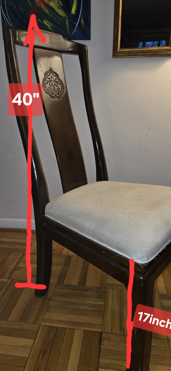 5x Wooden Dining Chair - 40" Height - photo 2