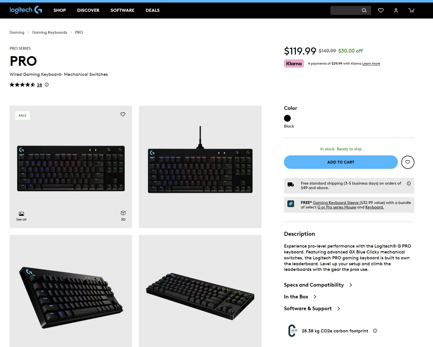 Logitech G Pro Mechanical Keyboard - photo 3