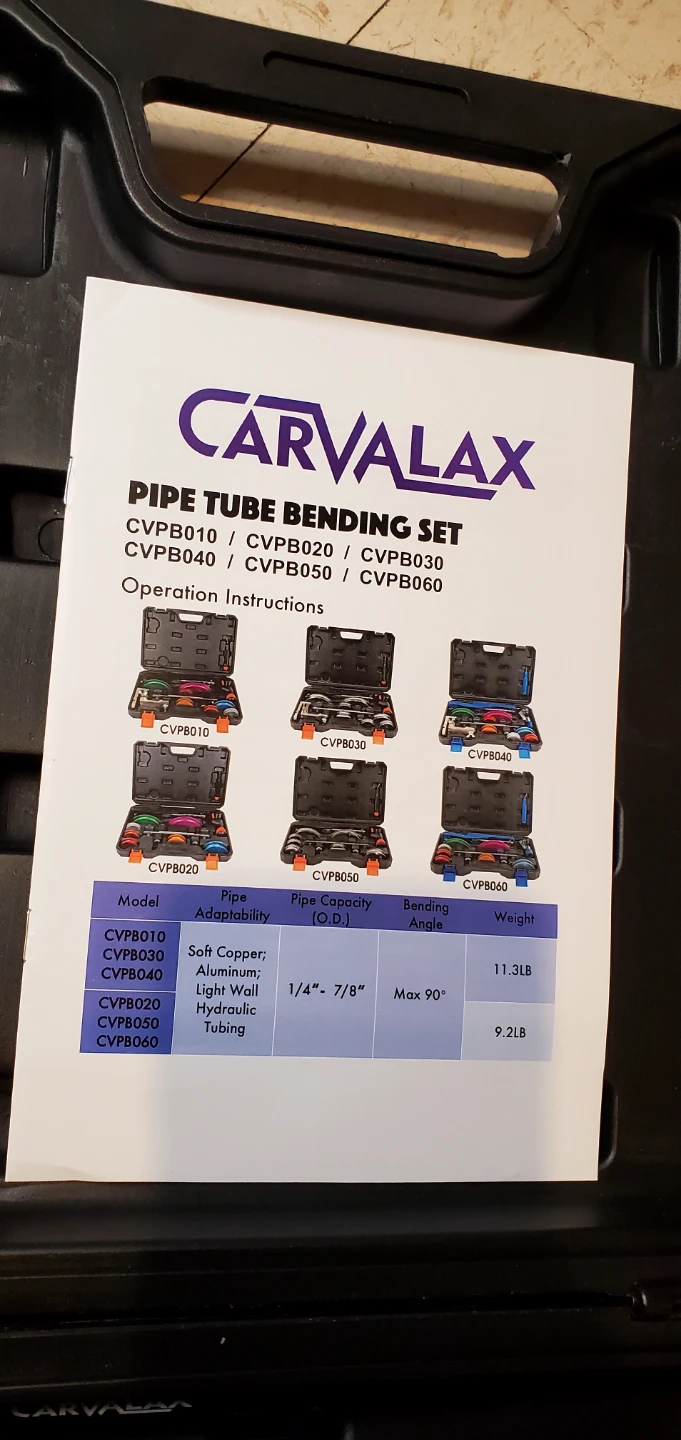 Brand New - Carvalax Pipe Tube Bender Set (6–22mm) - photo 3