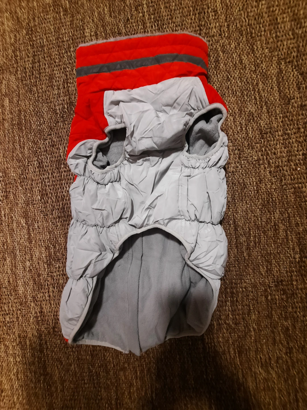 Dog Puffer Vest - Red & Grey. XL - photo 2