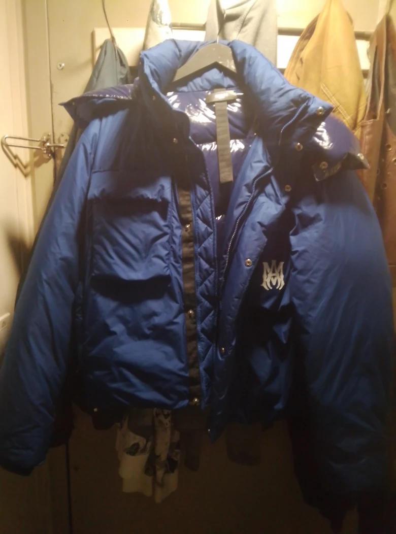 AMIRI Blue Puffer Jacket S