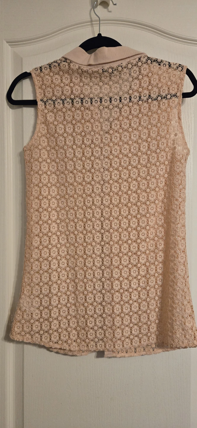 M&S Sleeveless Lace Blouse - Size M - photo 3