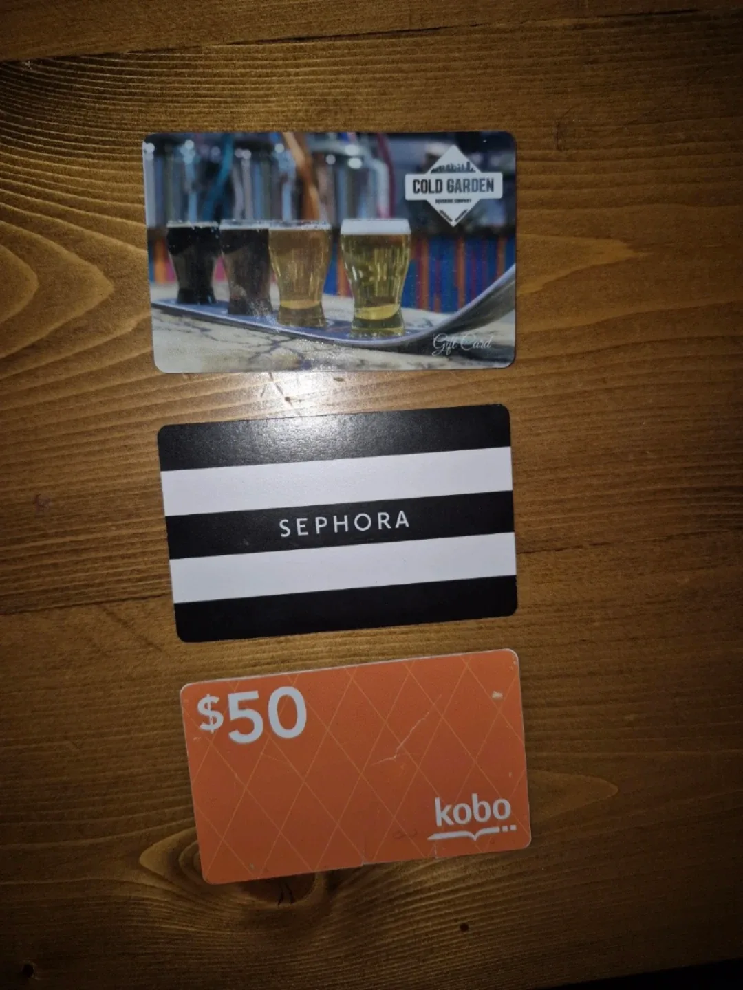 Cold Garden, Sephora, Kobo Giftcards