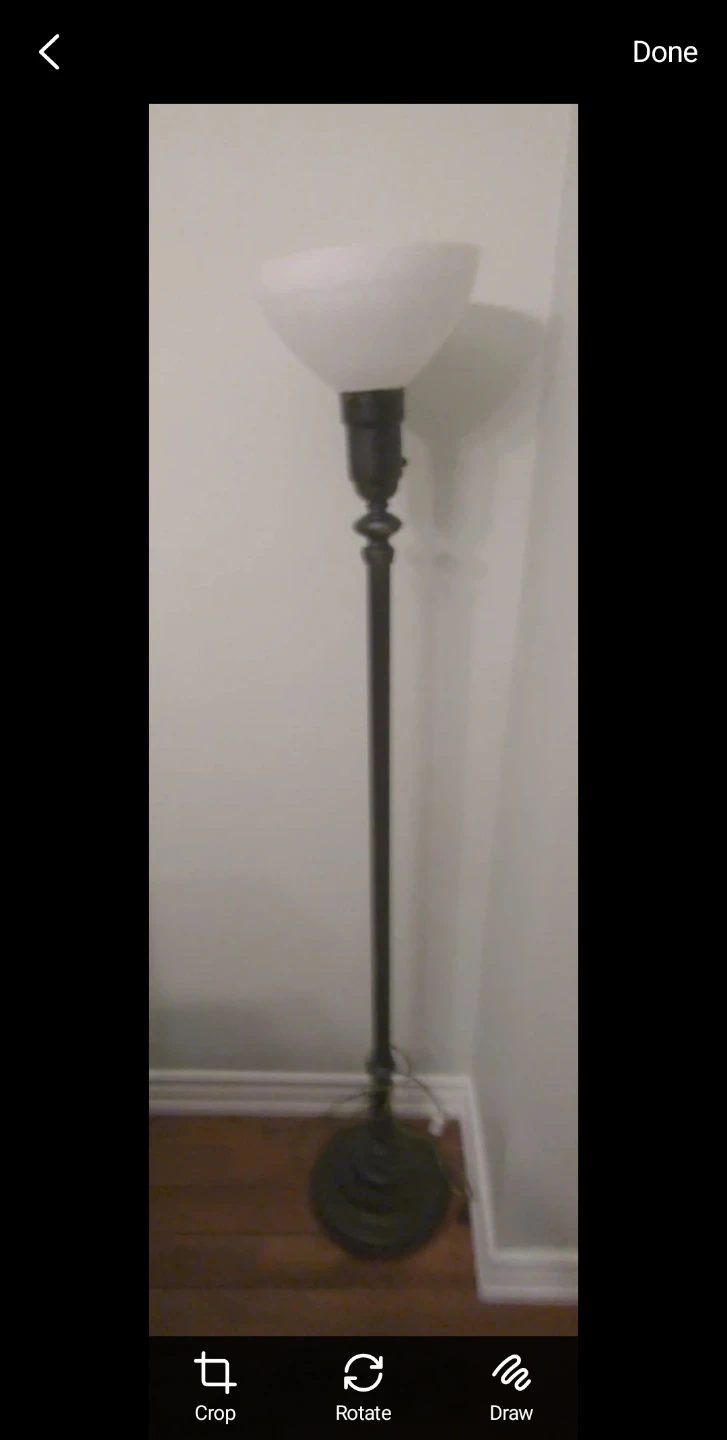 Floor Lamp - Black Finish, White Shade - photo 2