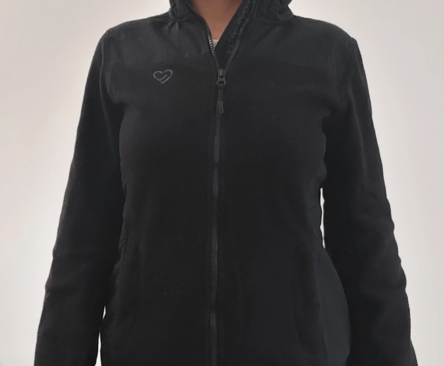 Fleecy warm black zip up jacket - photo 2