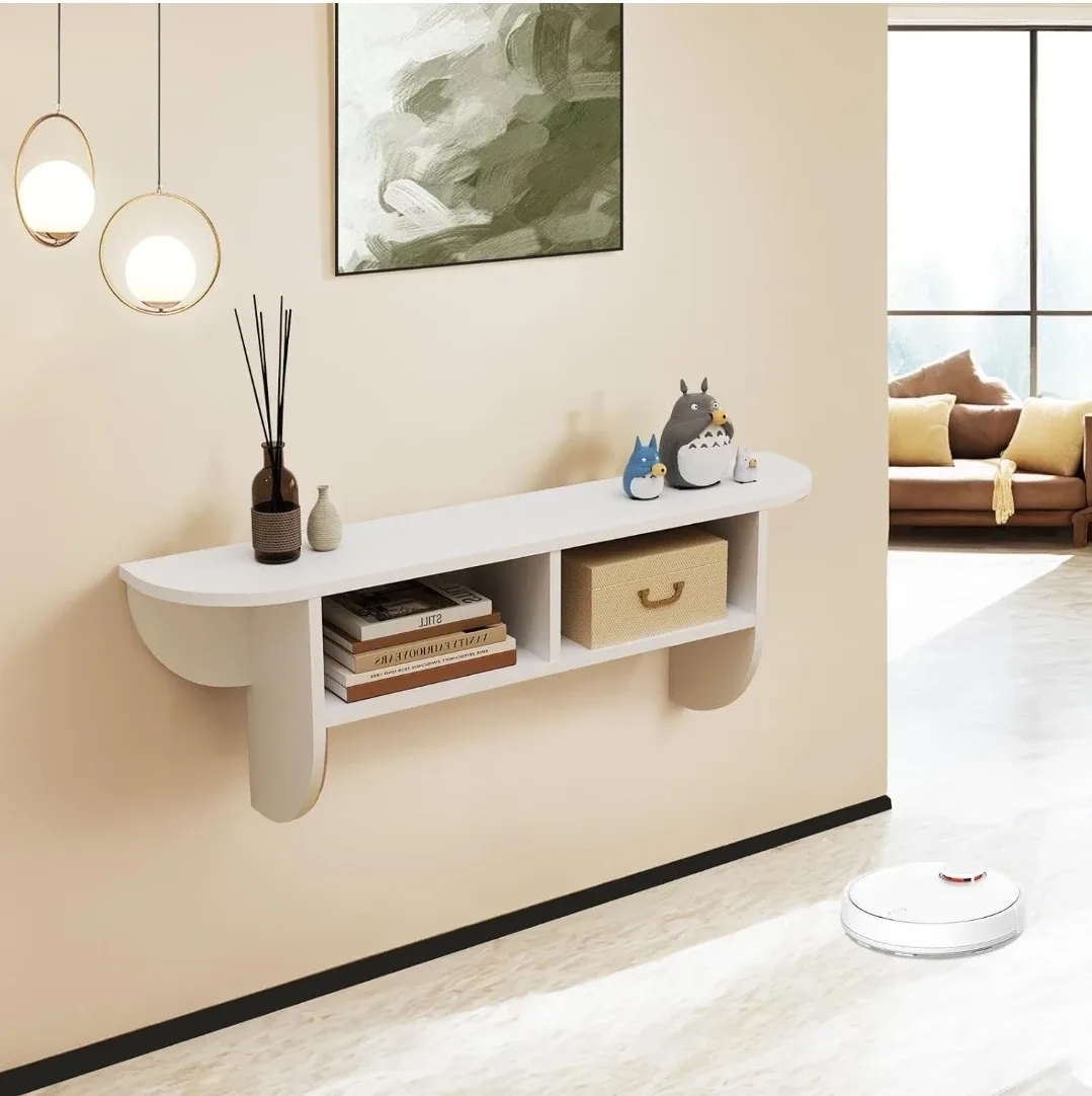 White Floating Shelf TV Stand - NEW