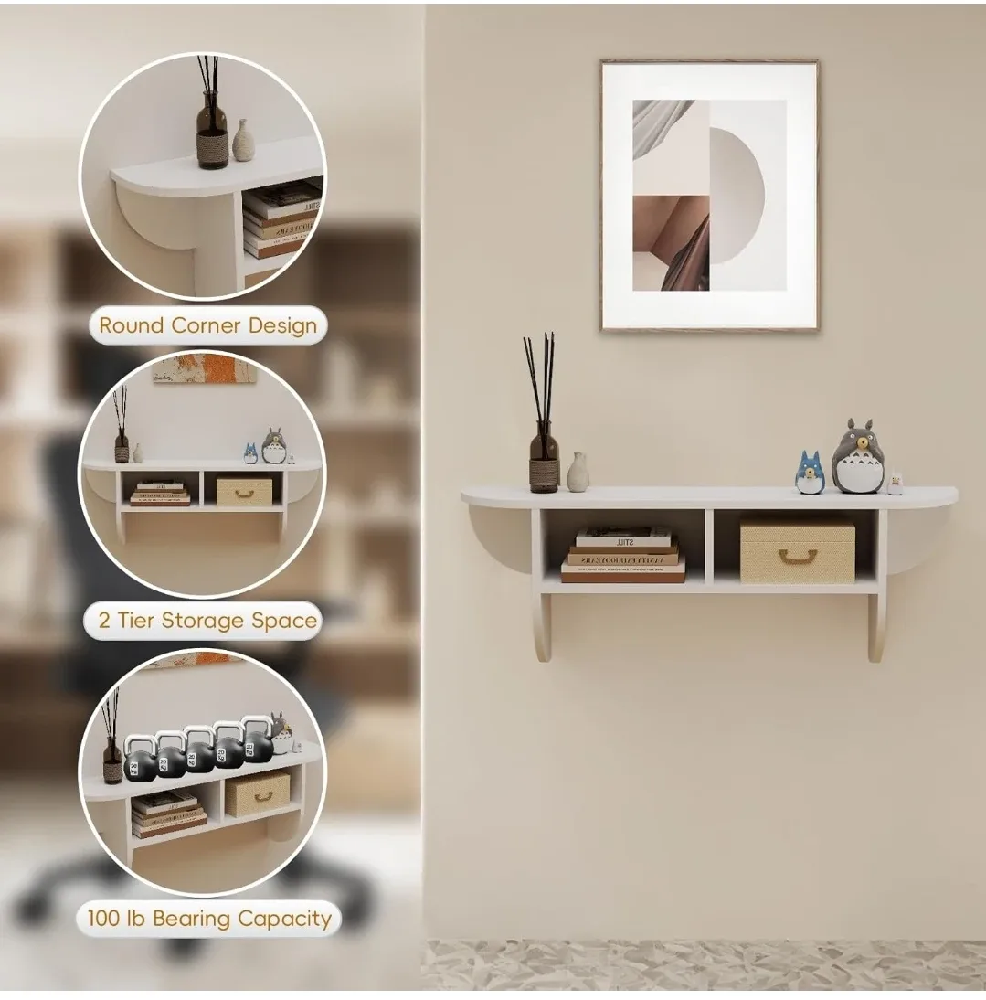 White Floating Shelf TV Stand - NEW image indicator(2)