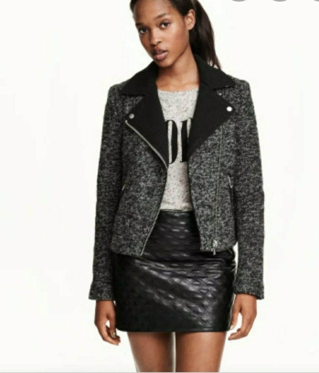 H&M Gray Moto Jacket
