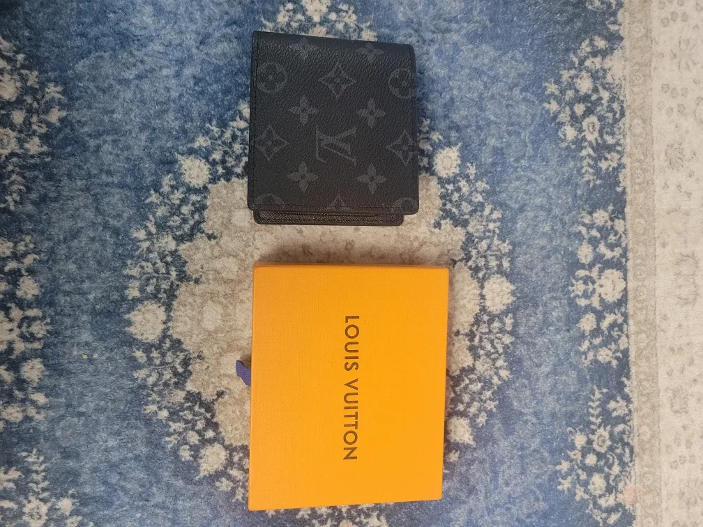 Louis Vuitton Black Card Holder with Box