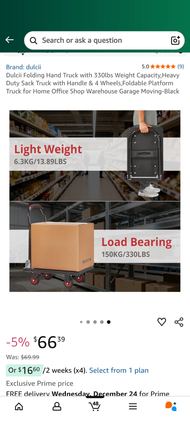 Dulcii Folding Hand Truck - Heavy Duty - photo 5