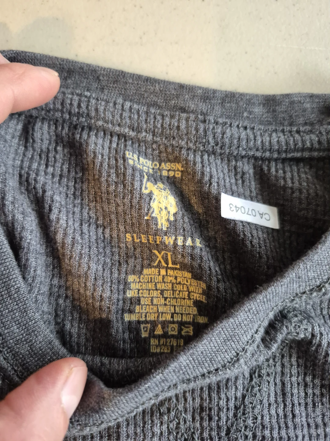 U.S. Polo Assn. Sleepwear - Grey, XL - photo 3