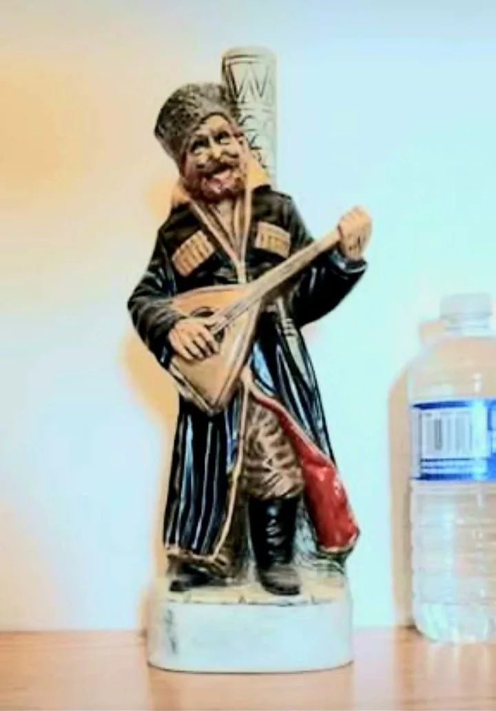 Unique Hand Painted Caucasian Playing Balalaika