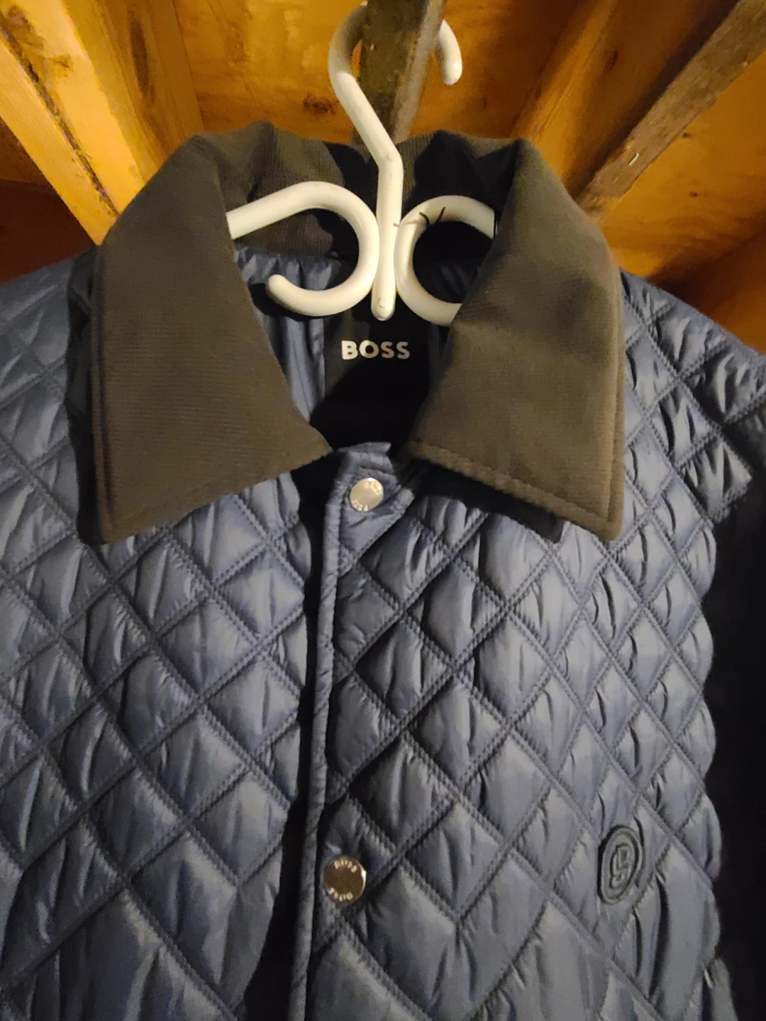 Hugo Boss Quilted Jacket - Navy Blue