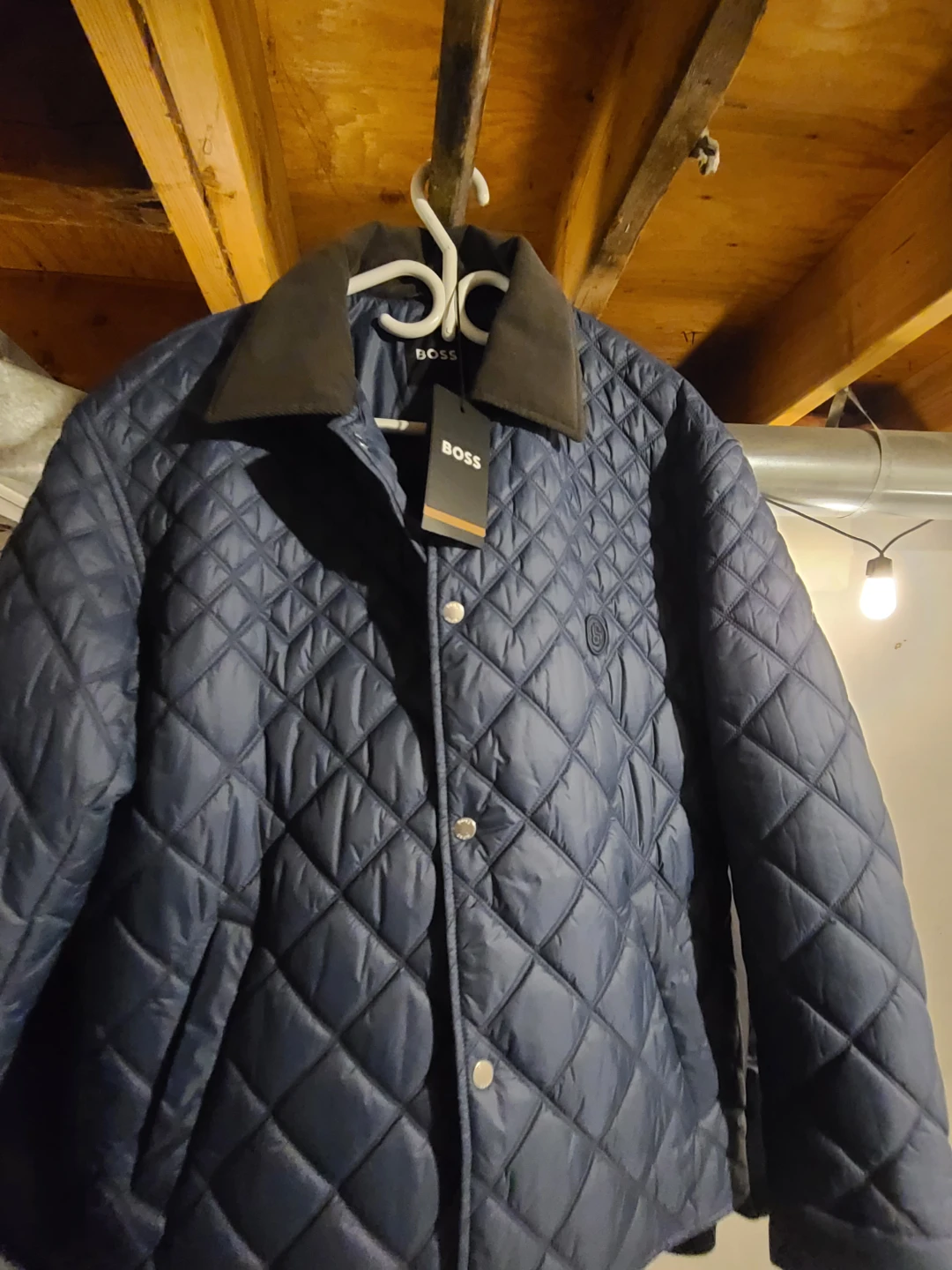 Hugo Boss Quilted Jacket - Navy Blue - photo 3