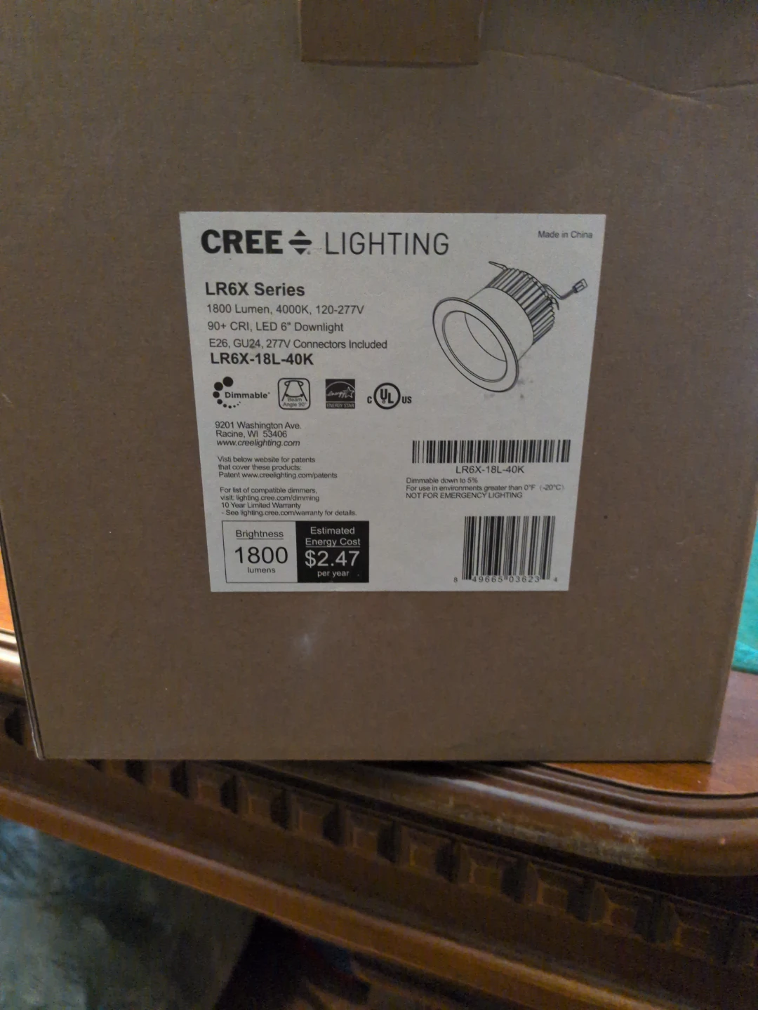 CREE Lighting LR6X-18L-40K LED 6" Downlight - photo 2
