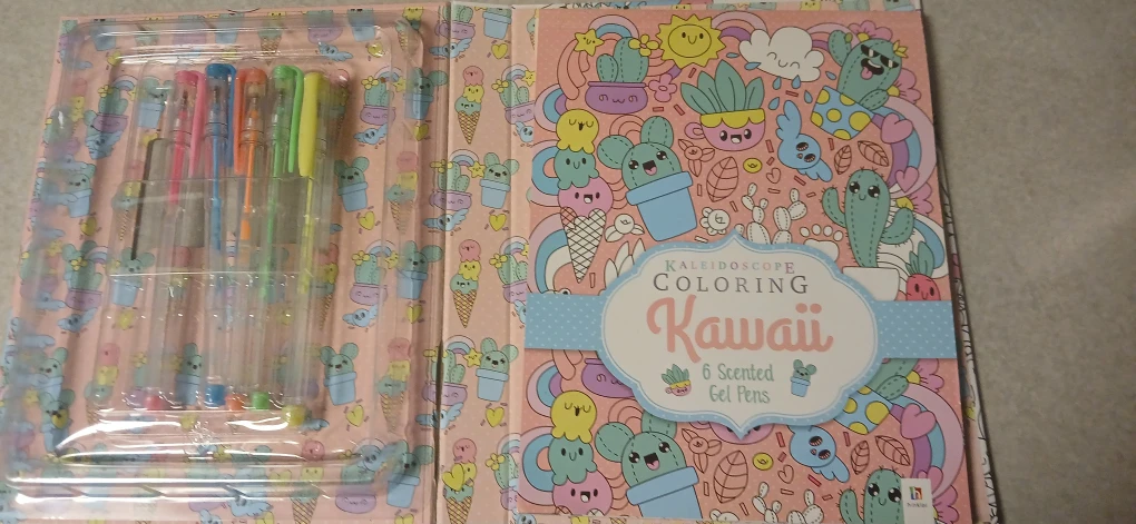 Kaleidoscope Coloring Kawaii with 6 Scented Gel Pens - photo 2