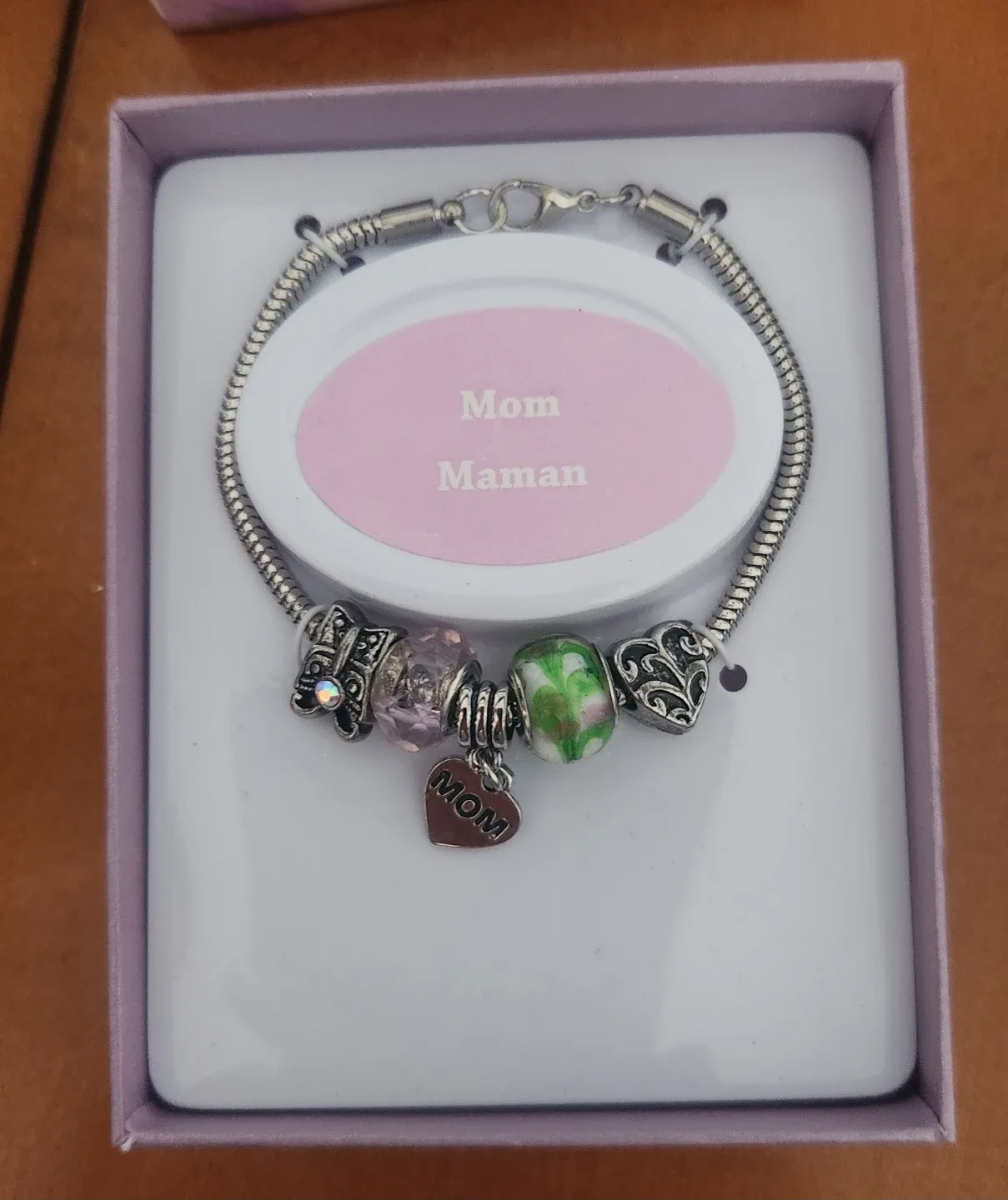 Mom Charm Bracelet & Necklace Set