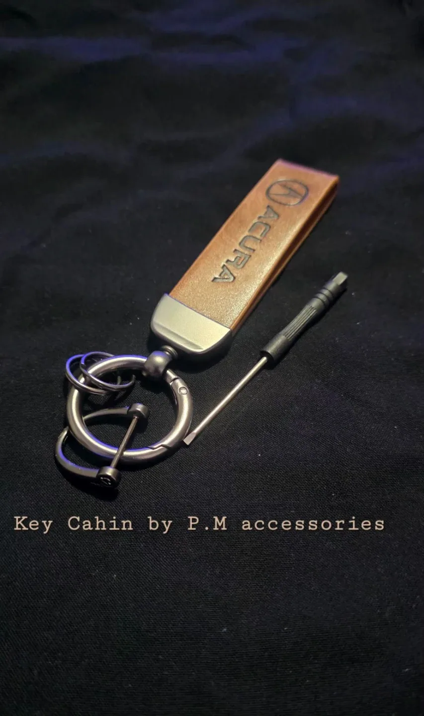 Acura Leather Keychain with Tool