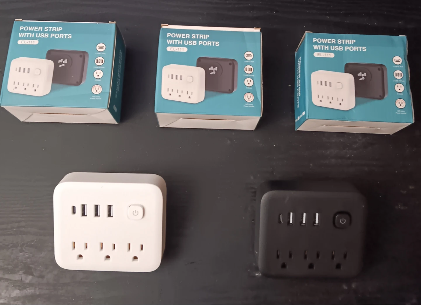 EL-111 Power wall Strip w/USB Ports (EACH)
