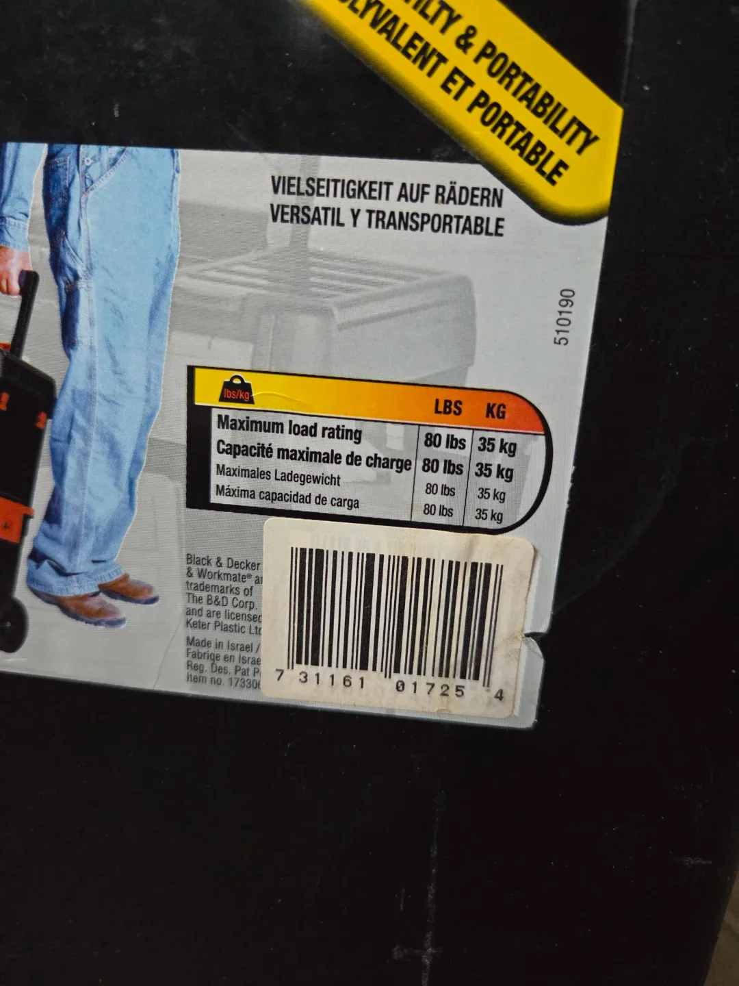 Black And Decker Tools Box, Rolling Tote image indicator(2)