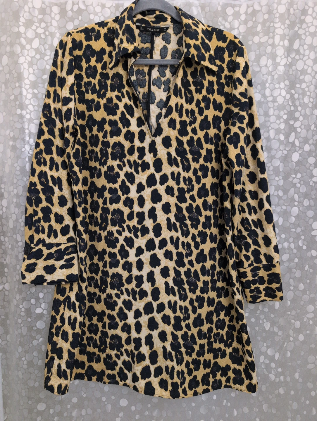 Zara Basic Leopard Print Blouse - Size L