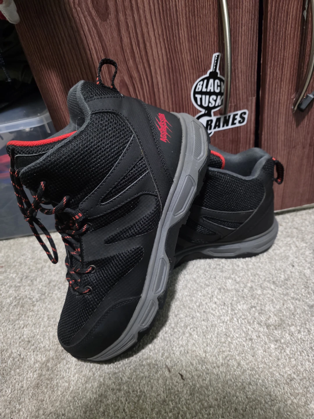 Aggressor Black Safety Boots (Size 8.5)