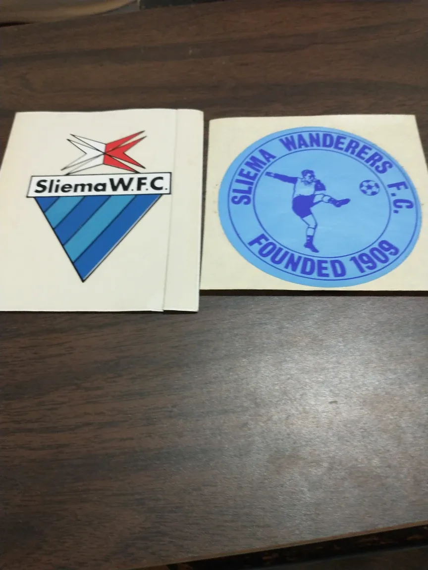 1980s Sliema Wanderers Malta pro football club stickers