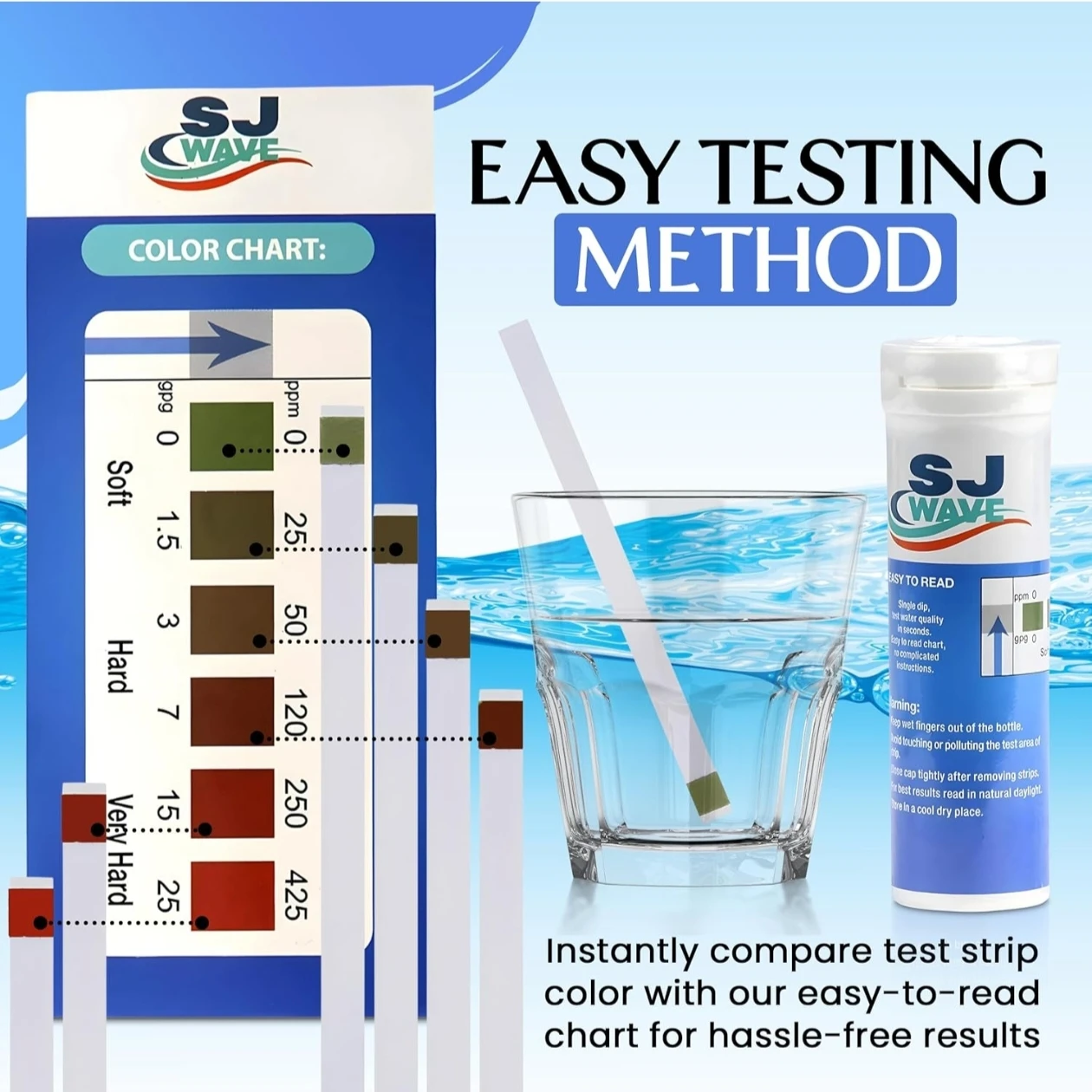 SJ Wave Water Total Hardness Test Strips - 150 Count - photo 2