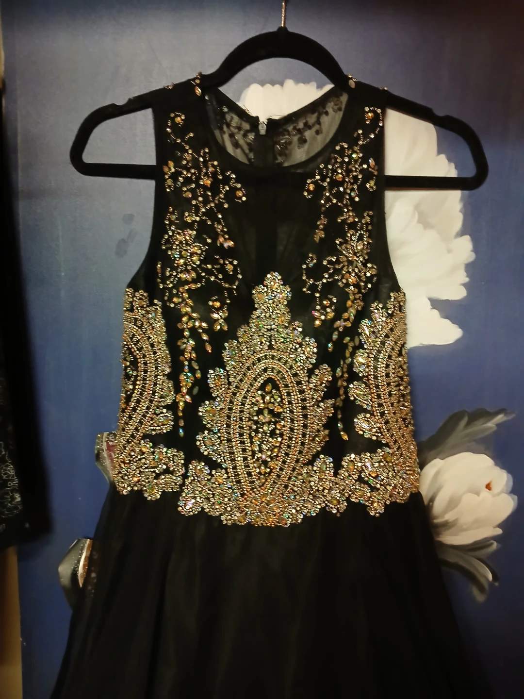 Black Embellished Formal Dress