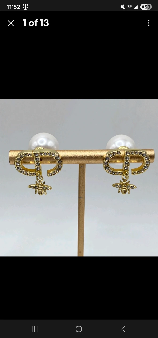 Dior Tribales Pearl Bee Earrings