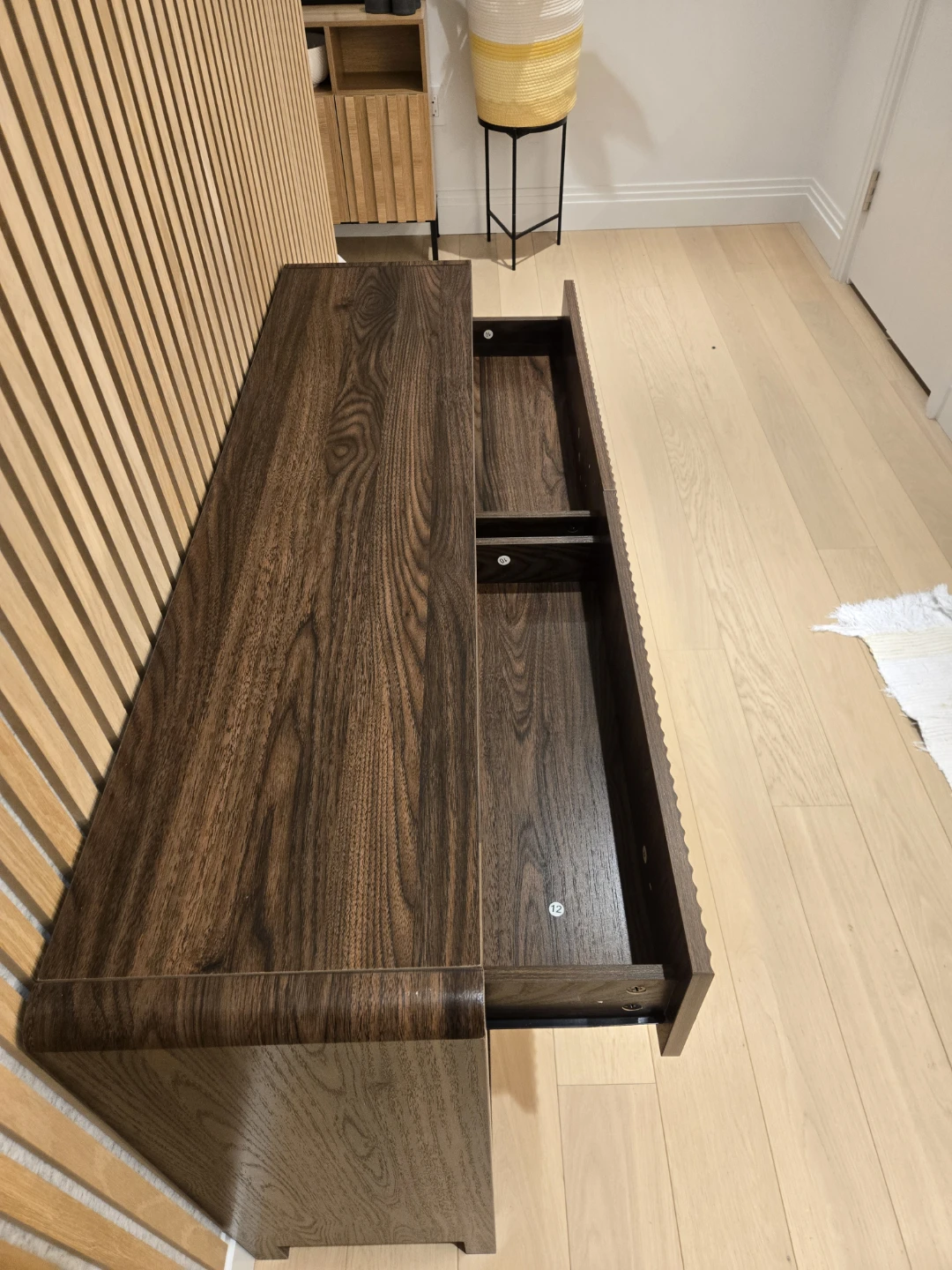 47.2' Narrow Walnut Console Table With 2 Drawers - photo 4
