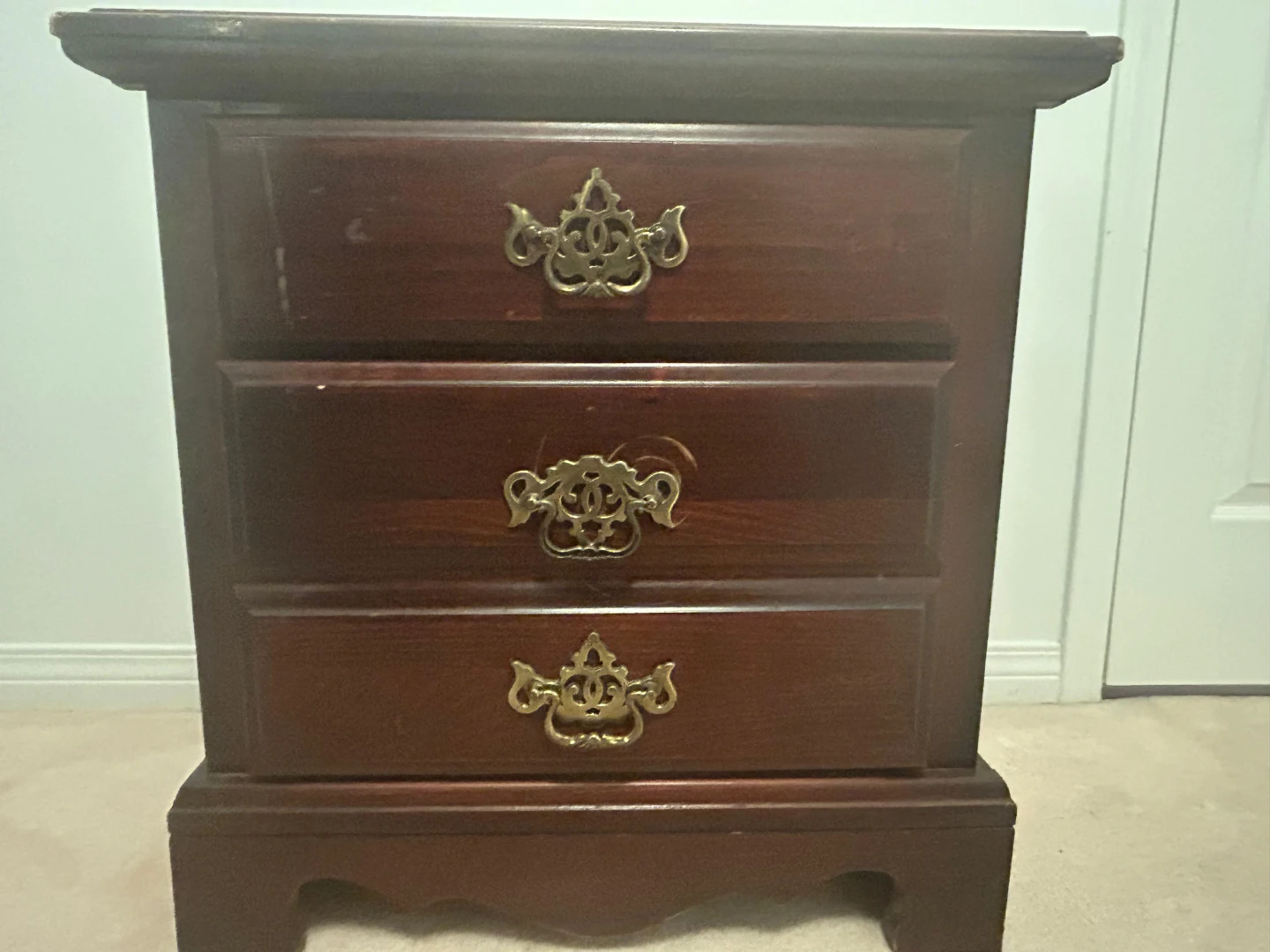 Wooden 2-Drawer Nightstand