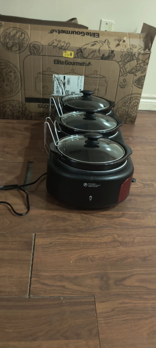 Elite Gourmet Triple Slow Cooker - photo 2