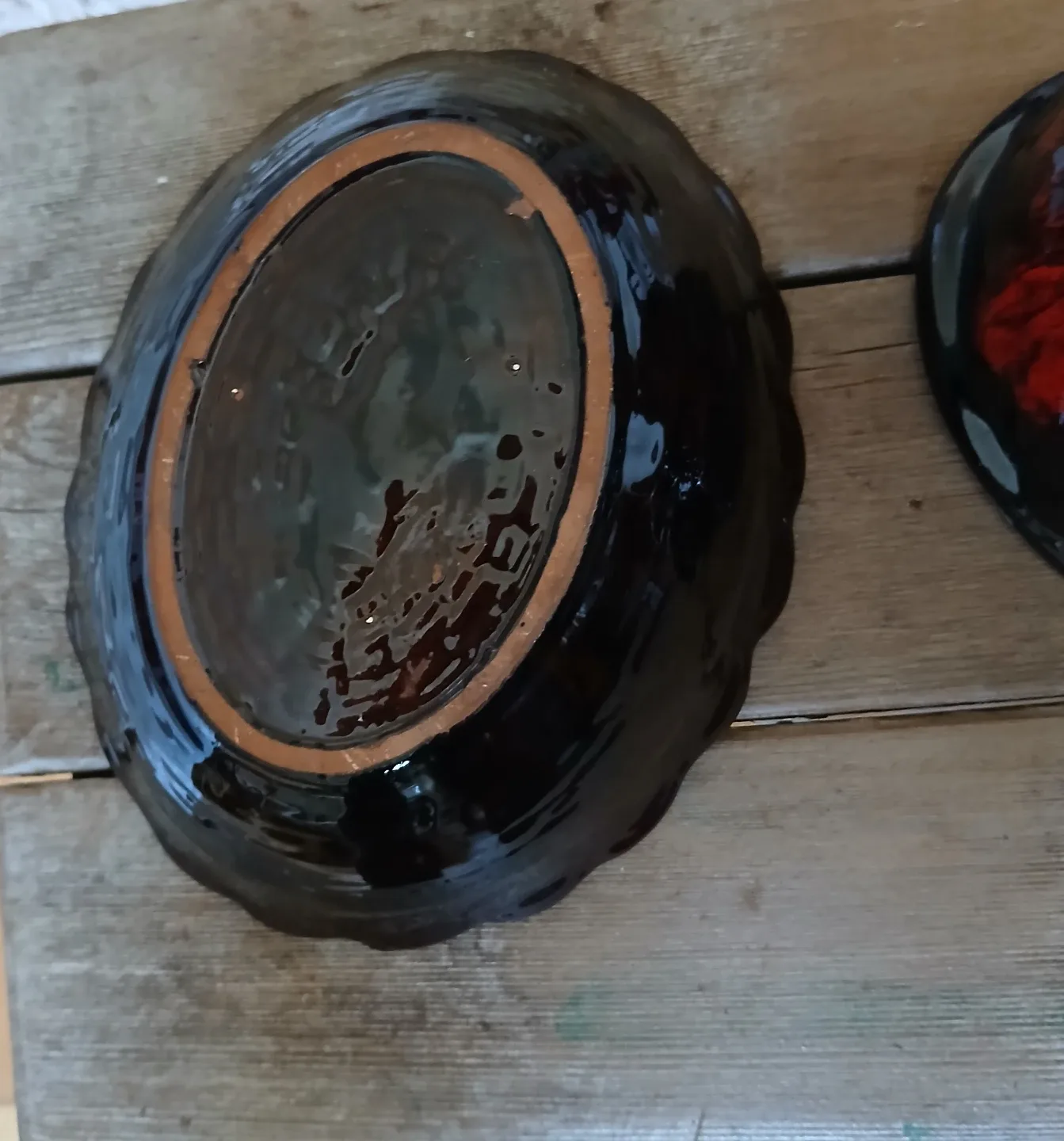 Vintage glazed pottery Chicken on Nest Dish image indicator(3)