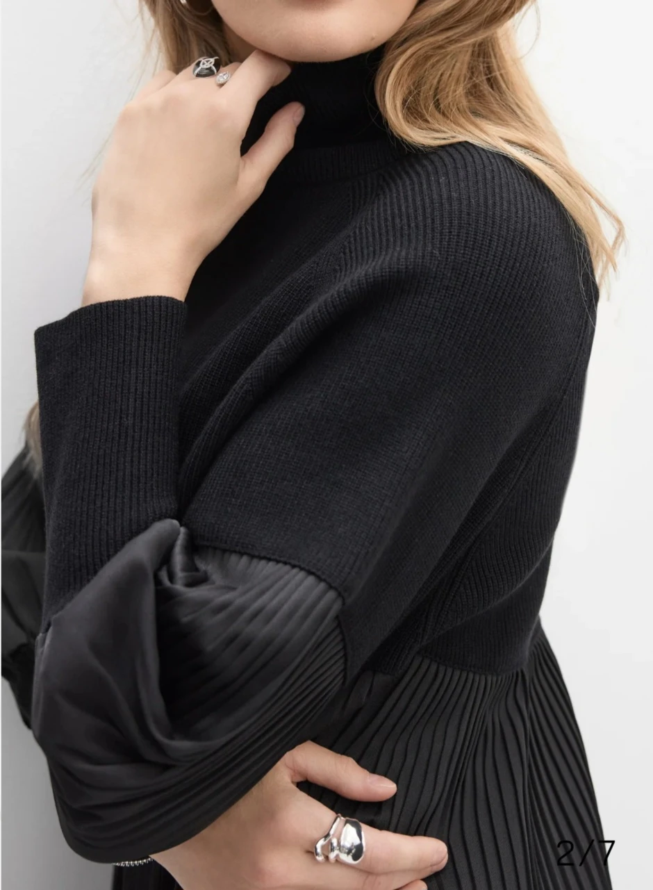 New Detailed Pleated Dress Style 524636 - photo 2