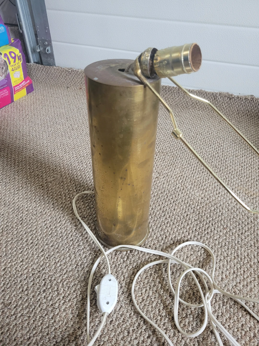 Brass Trench art Lamp