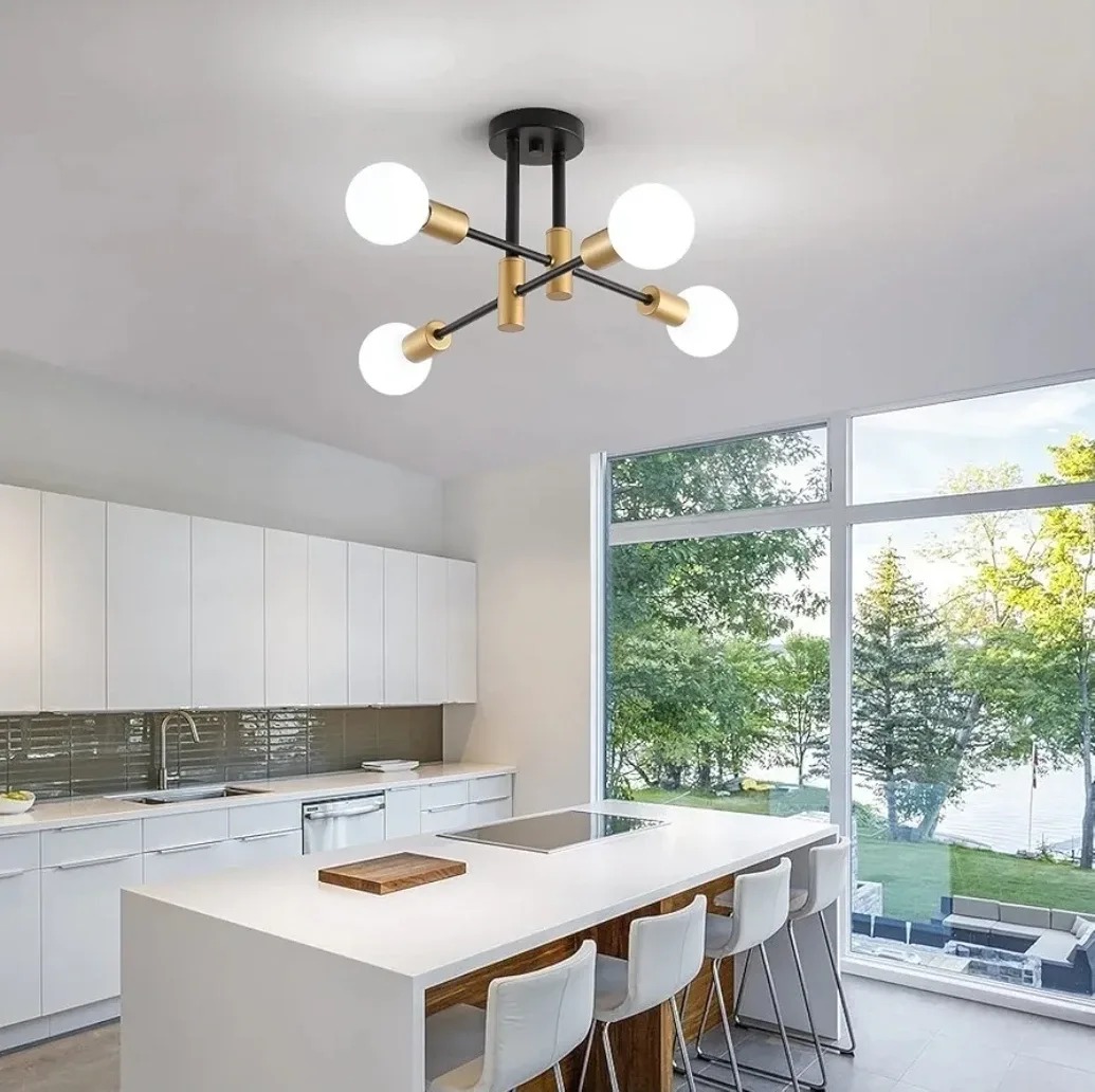 Black and Gold Sputnik Chandelier image indicator(2)