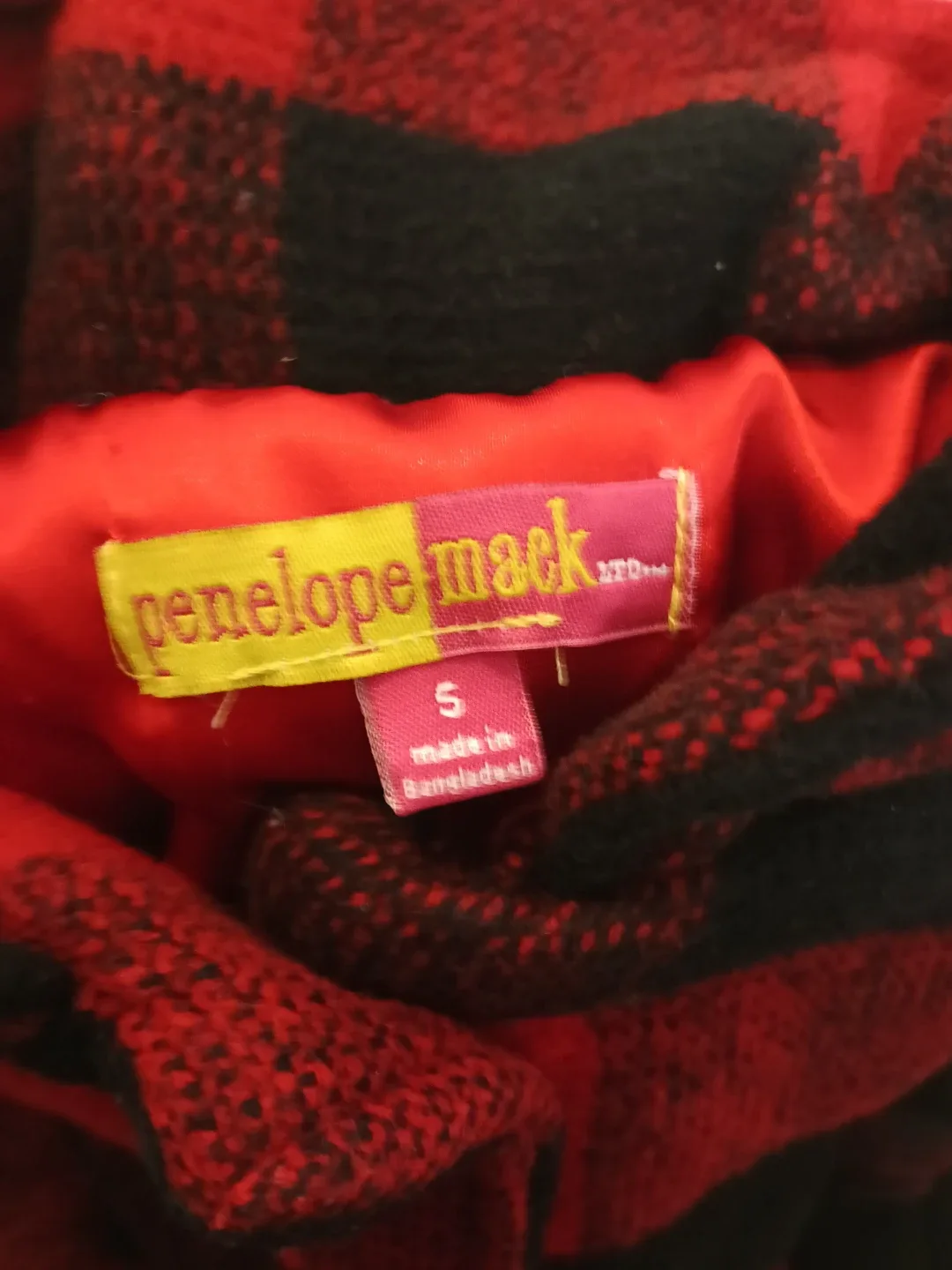 Penelope Mack Red & Black Plaid Coat - Size 5 image indicator(2)