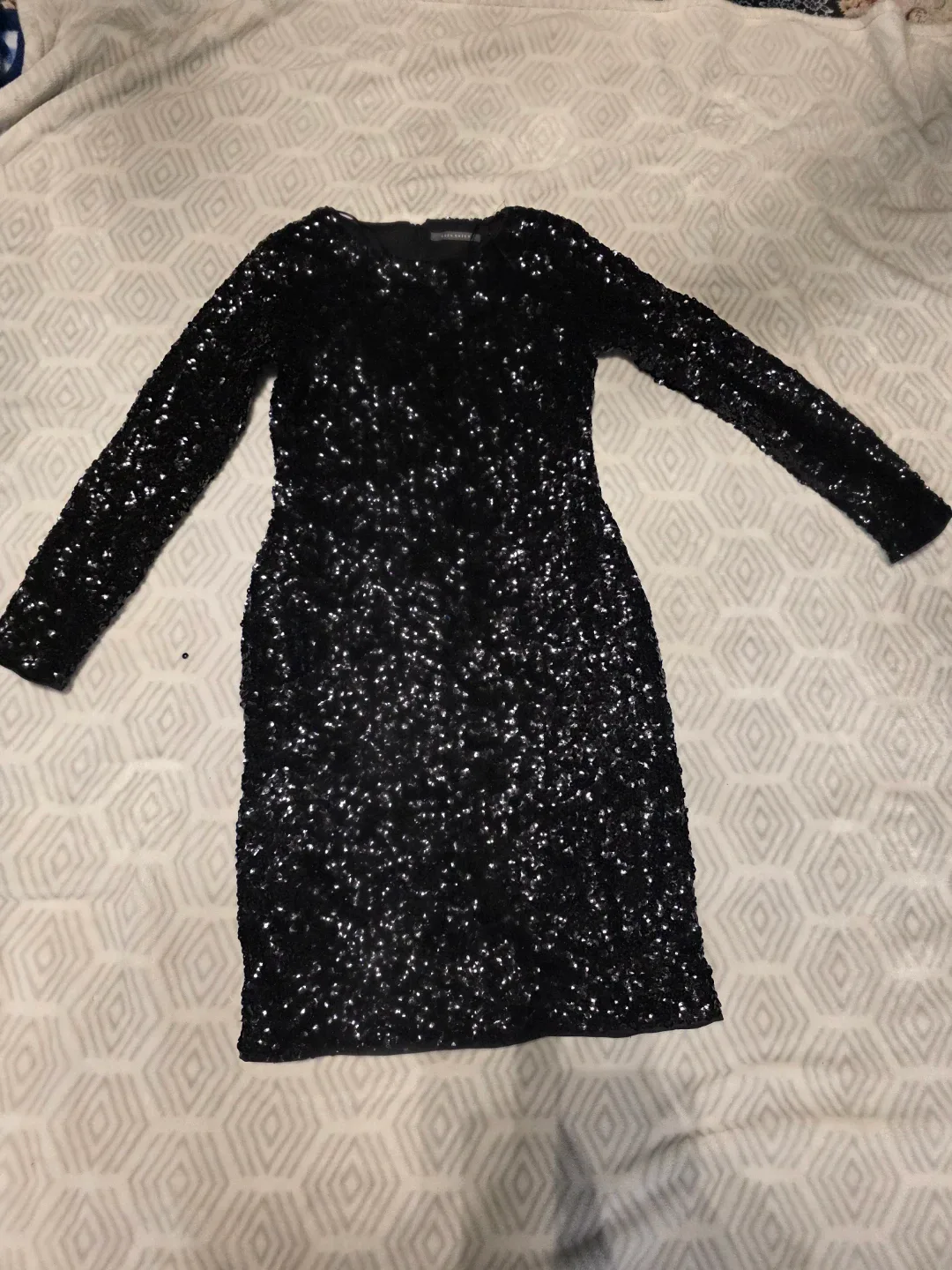 Suzy Shier Black Sequin Dress