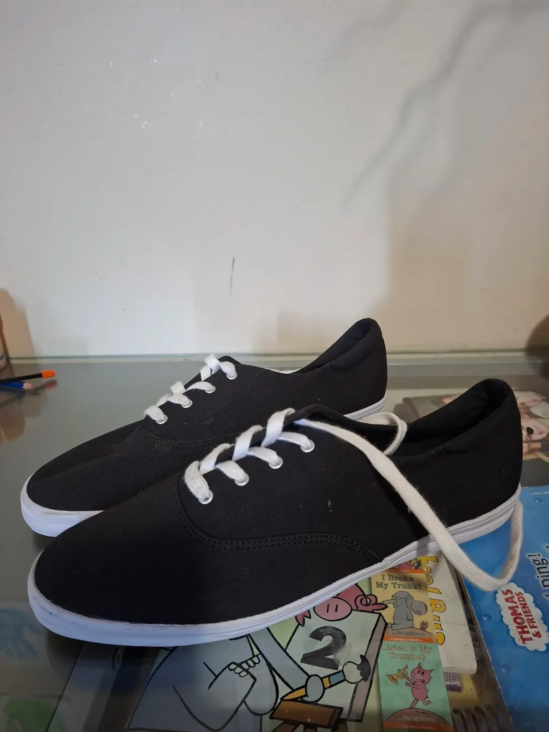 Vans Black Canvas Shoes US 11