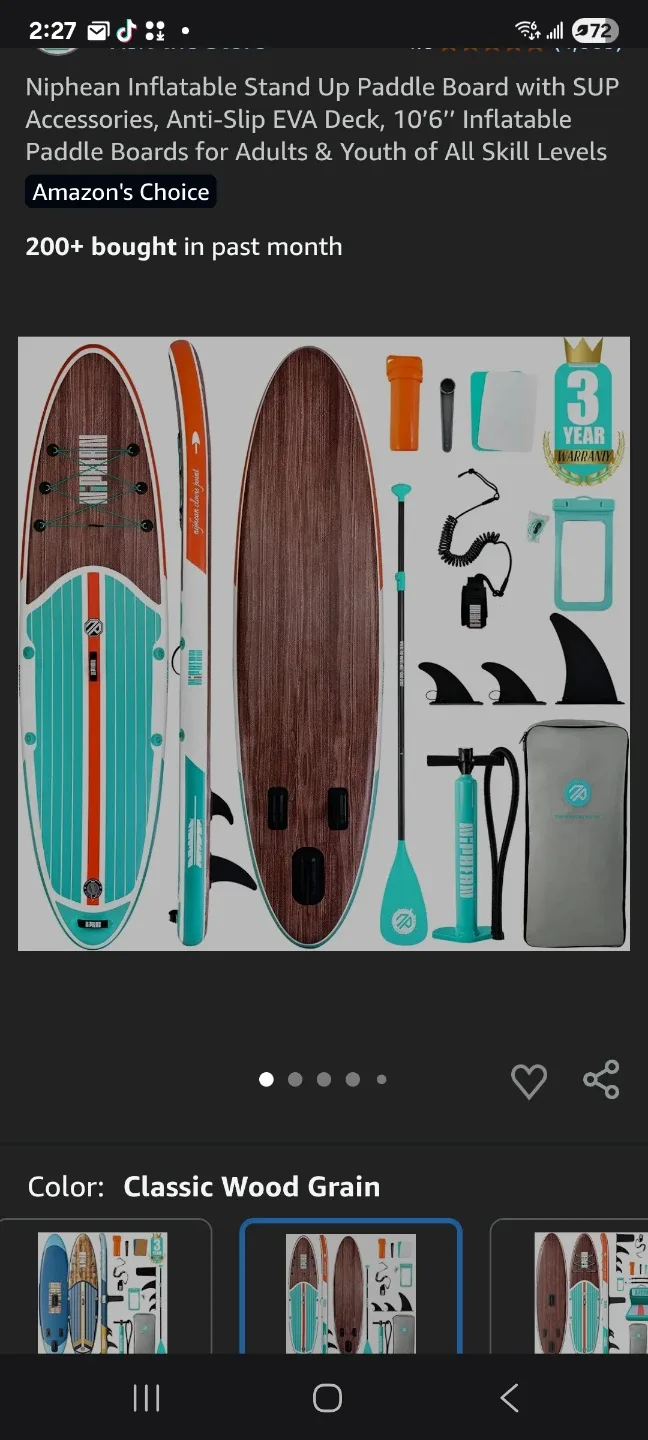 Niphean Inflatable Stand Up Paddle Board