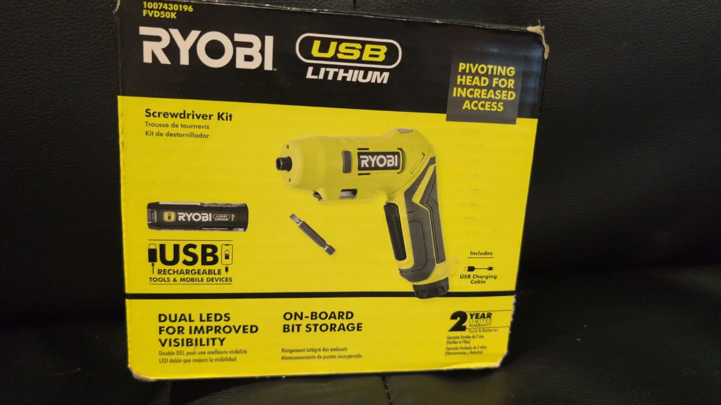 Ryobi USB Lithium Screwdriver Kit (New)
