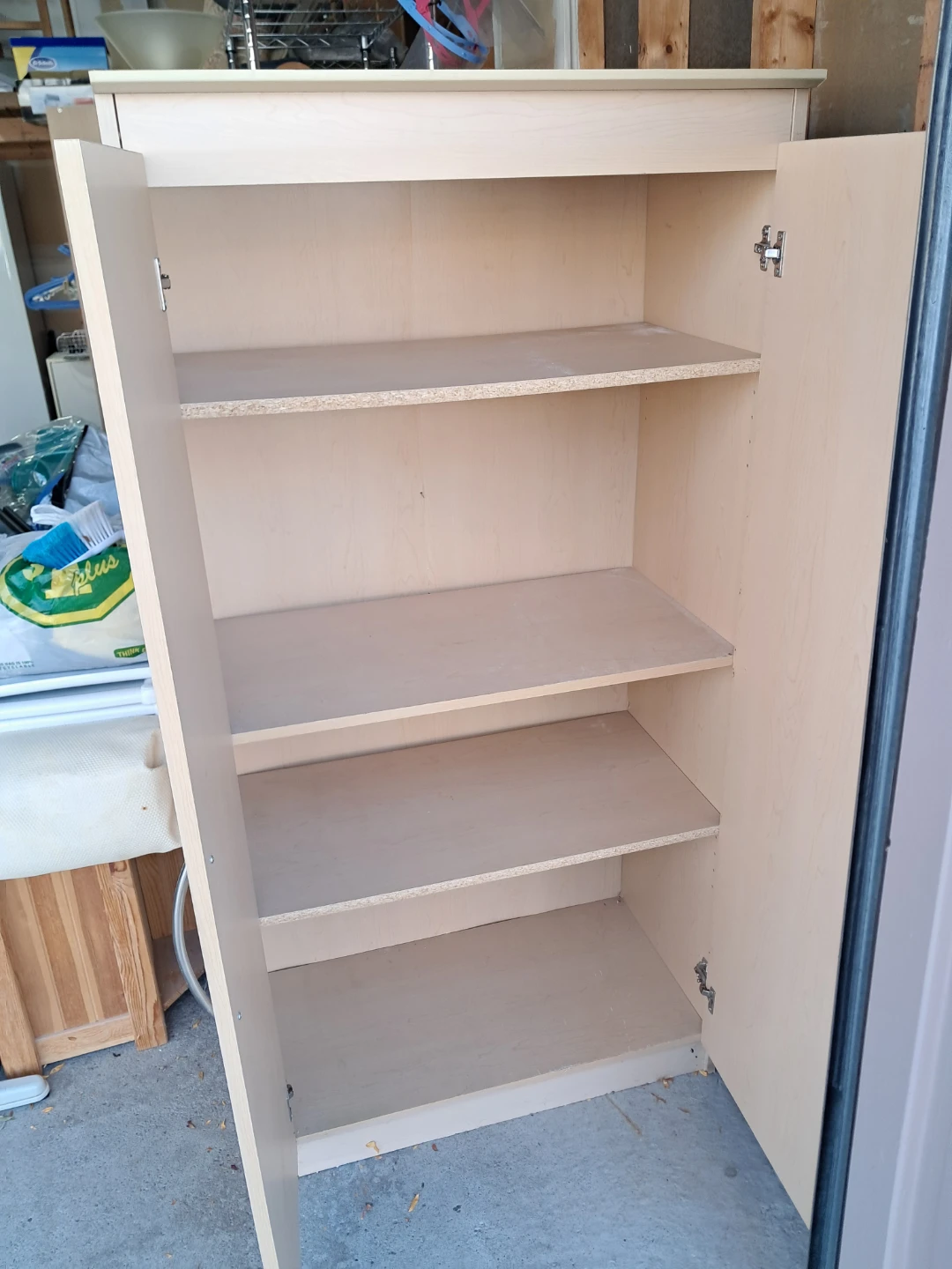 Rubber Maid Beige Cabinet with Shelves - photo 3