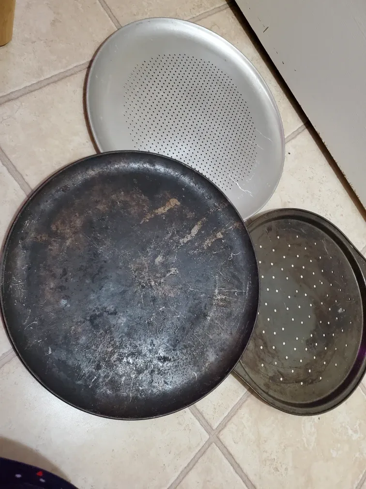 Used Pizza Pans #Cleanout